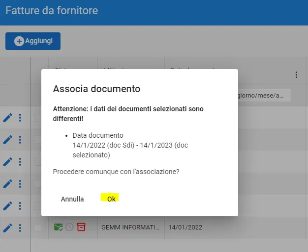 associare fattura sdi a copia di cortesia