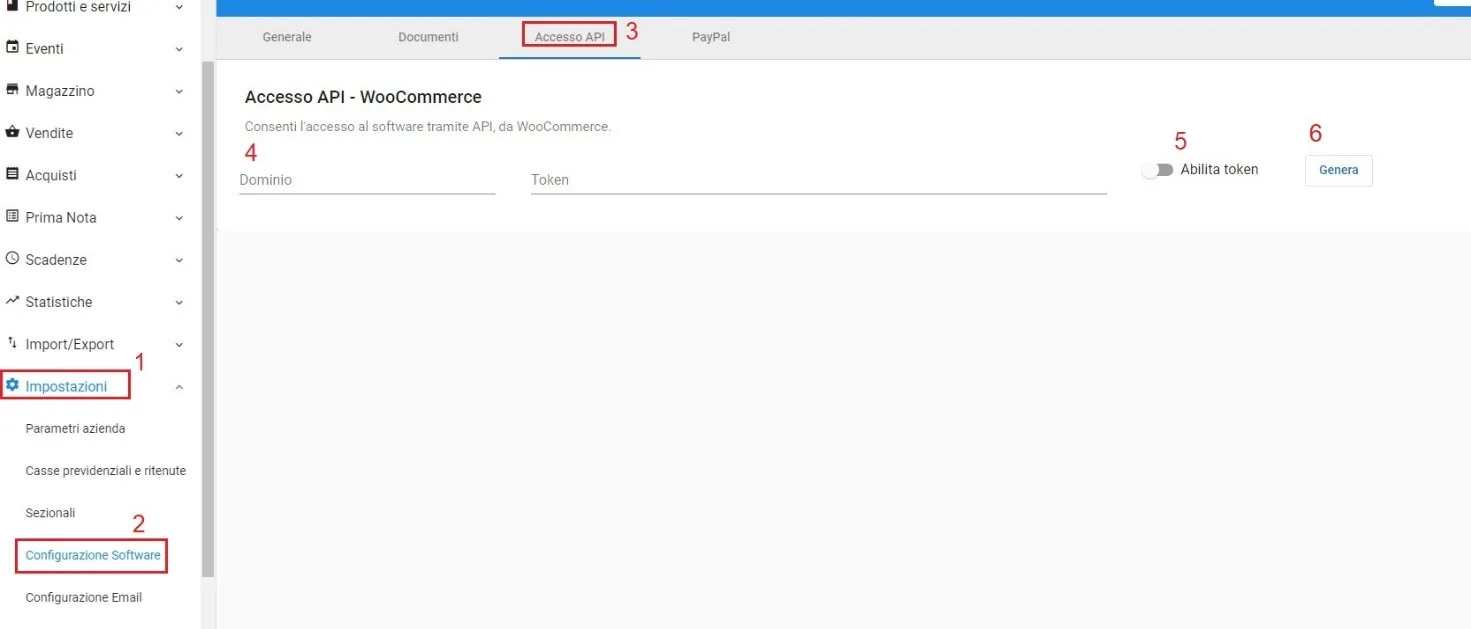 configurazione woocommerce