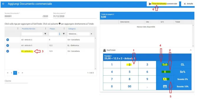 Invio corrispettivi all’Agenzia delle Entrate con più quantità
