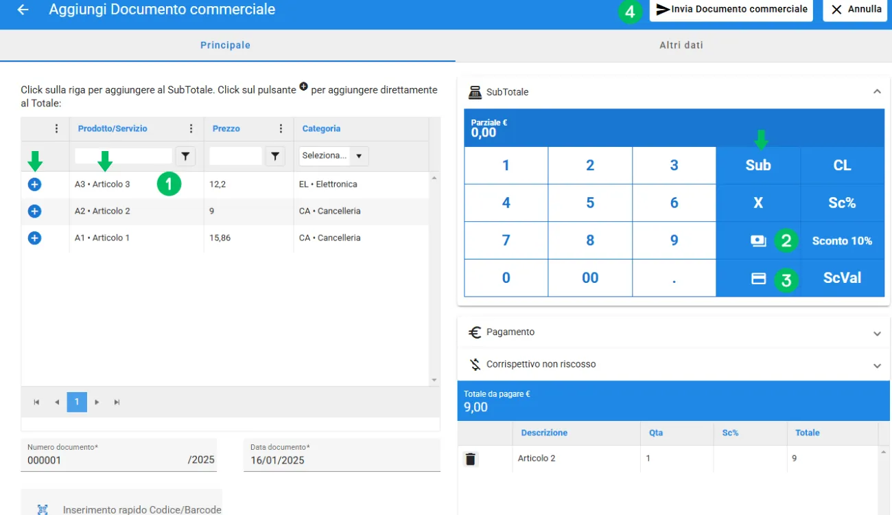 invio corrispettivi telematici