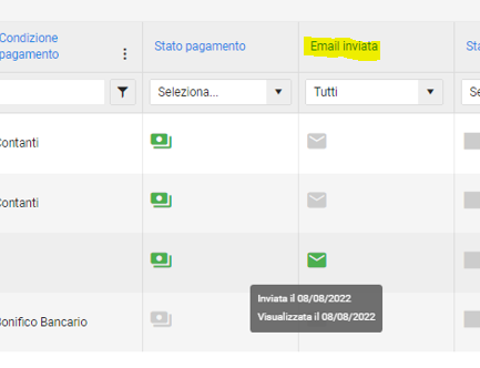 notifiche apertura fattura